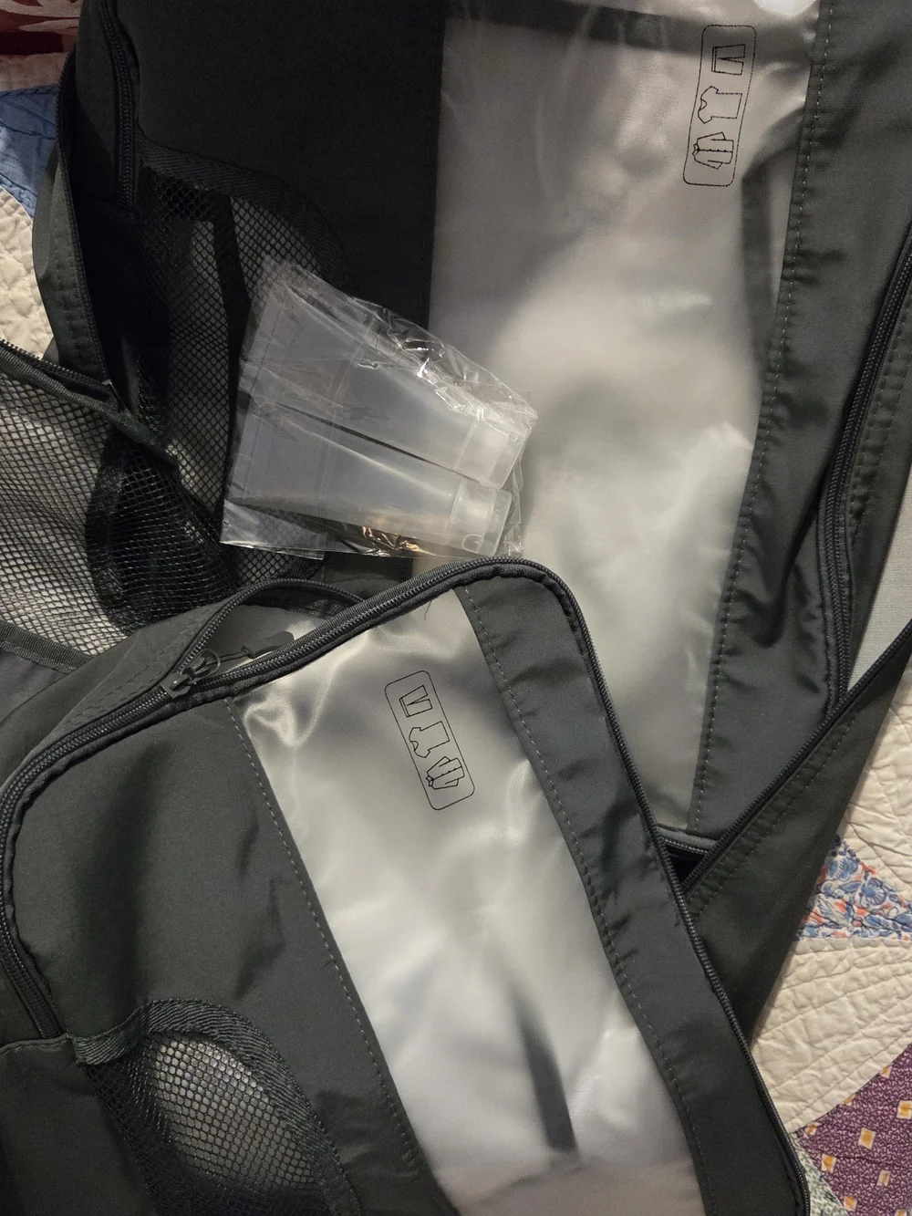 Joan & David 6 Piece Travel Packing Cube Set green One Size